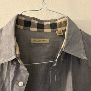 Burberry Gray Casual Button Down Shirt